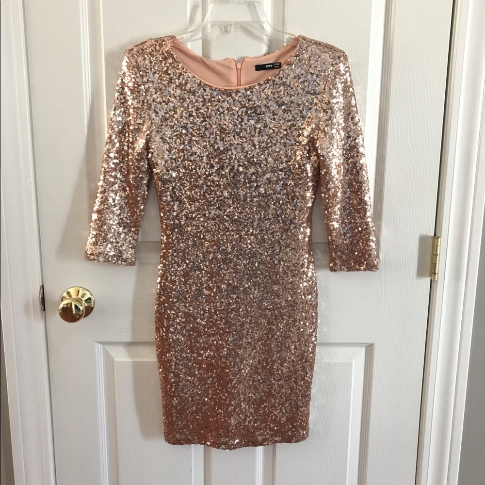 Nordstrom Gold Sequin Dress sz small